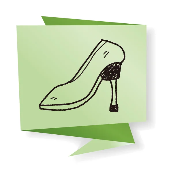 Yüksek topuklu ayakkabılar doodle vektör çizim — Stok Vektör