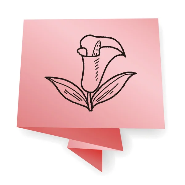Ilustração do vetor doodle flor — Vetor de Stock