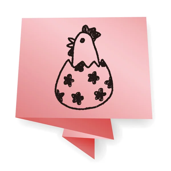 Velikonoční vajíčko doodle vektorové ilustrace — Stockový vektor