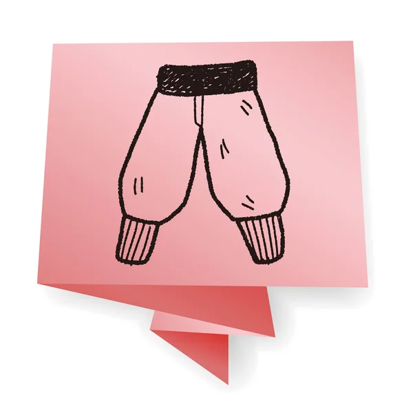 Ilustração do vetor doodle calça — Vetor de Stock