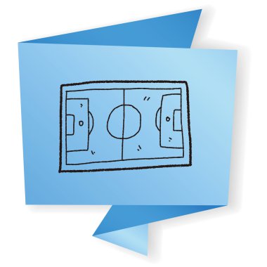 Basketbol mahkeme doodle vektör çizim