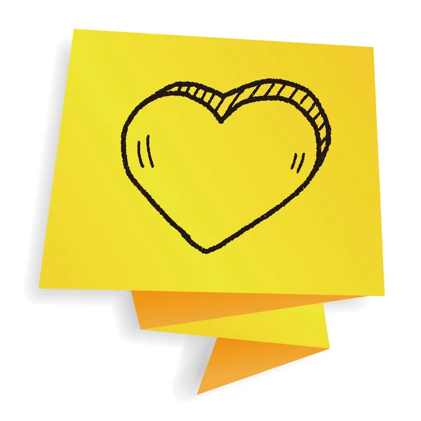 Illustrazione vettoriale Doodle Heart — Vettoriale Stock