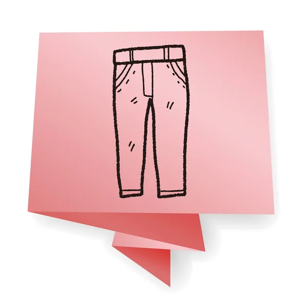 Jeans doodle vettoriale illustrazione — Vettoriale Stock