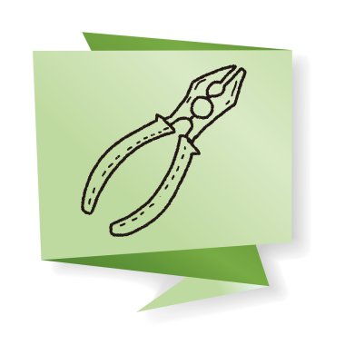 Pense doodle vektör çizim