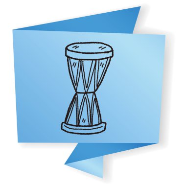 Doodle vektör çizim davul