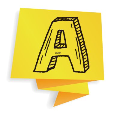 mektup bir doodle vektör çizim