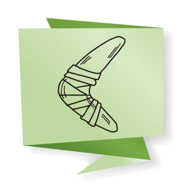 Bumerang doodle vektör çizim