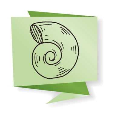 kabuk doodle vektör çizim