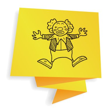 Palyaço çizimi vektör illüstrasyonu