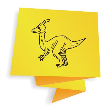 dinozor doodle vektör çizim