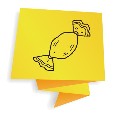şeker doodle vektör çizim