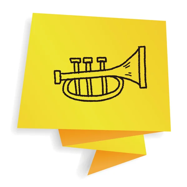 Illustration vectorielle de doodle trompette — Image vectorielle