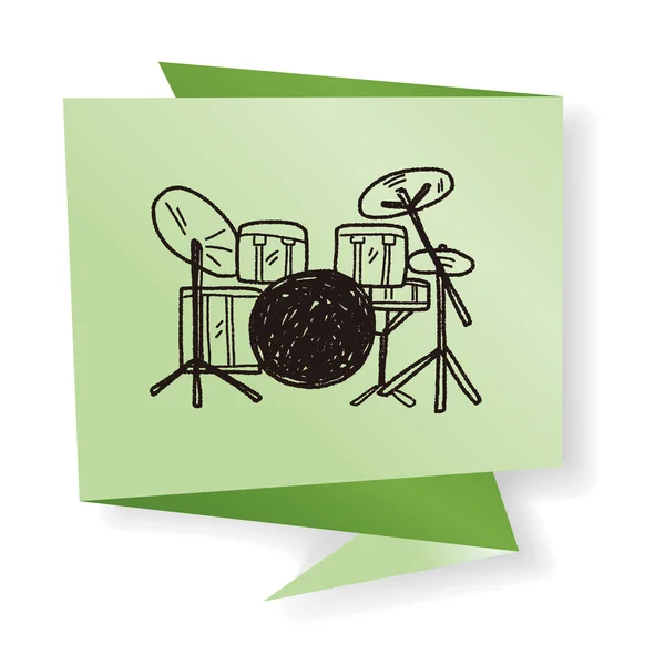 Drum Doodle Vektor Illustration — Stockvektor