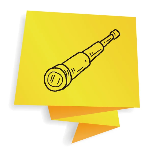 Telescoop doodle vectorillustratie — Stockvector