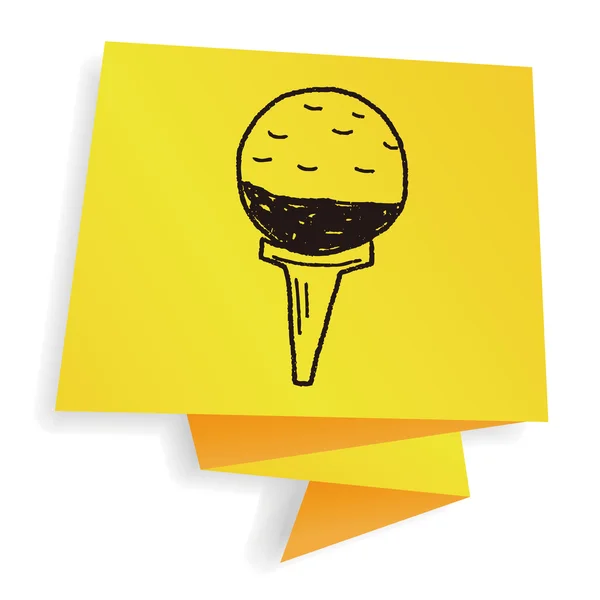 Golf doodle vector ilustración — Vector de stock