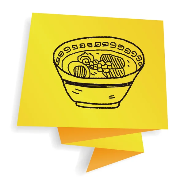 Noodle doodle vector illustratie vectorillustratie — Stockvector