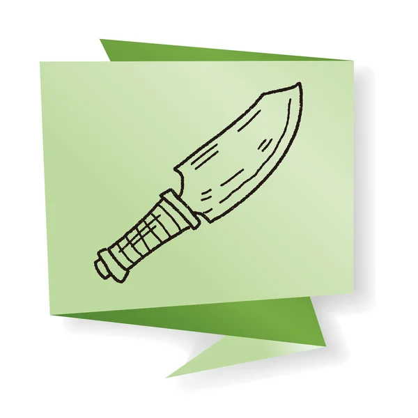 Knife doodle vector illustration — Stock Vector