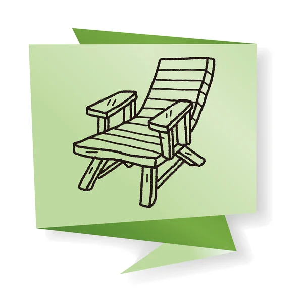 Векторная иллюстрация векторного стула doodle Lounge — стоковый вектор
