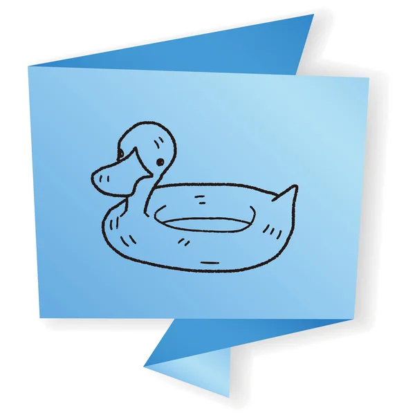 Nadar anel doodle vetor ilustração — Vetor de Stock