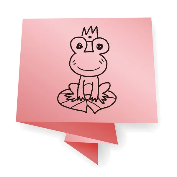 青蛙王子涂鸦矢量图 — 图库矢量图片