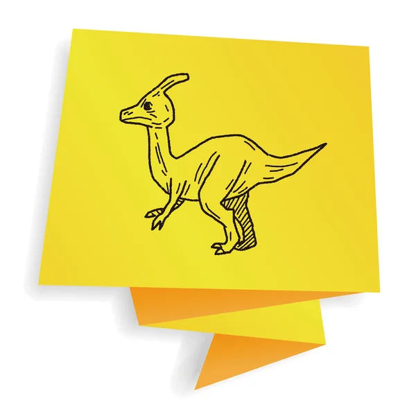 Dinosaurier Doodle Vektor Illustration — Stockvektor