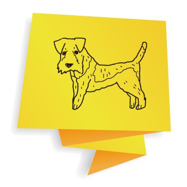 köpek doodle vektör çizim