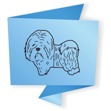 köpek doodle vektör çizim