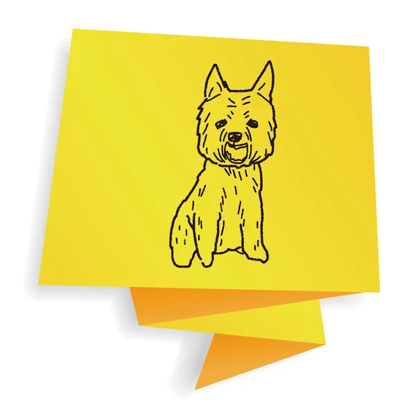 犬のいたずら書きベクトル図 — ストックベクタ