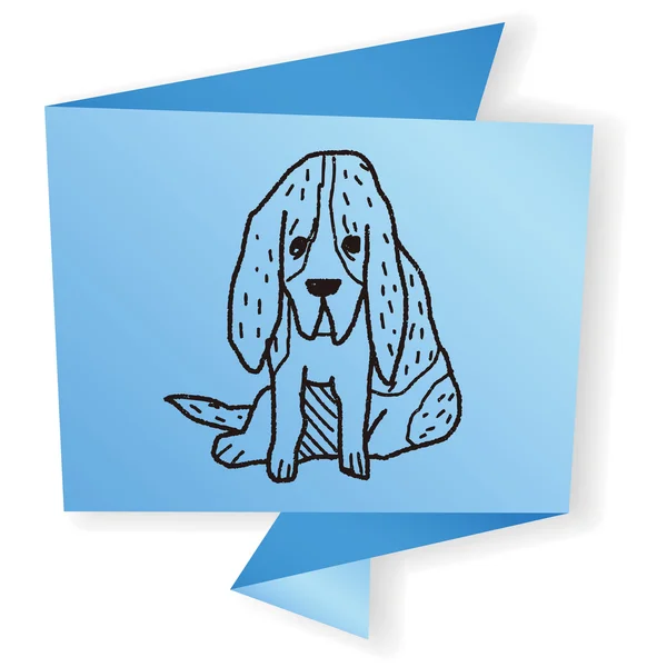 Illustration vectorielle doodle chien — Image vectorielle