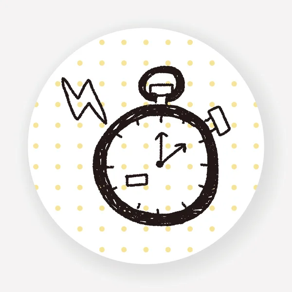 Doodle Stopwatch Vector Illustratie — Stockvector