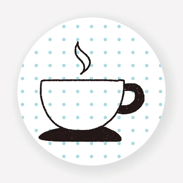 Doodle Kahve Vektör Illüstrasyonu — Stok Vektör