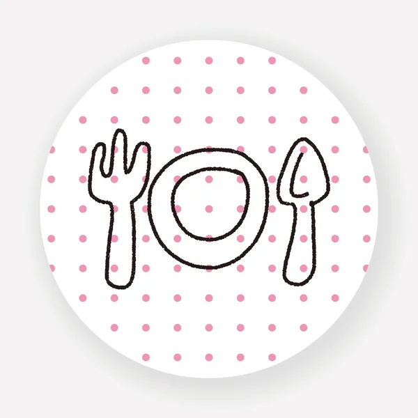 Tafel Plat Pictogram Geïsoleerd Witte Achtergrond Vector Illustratie — Stockvector