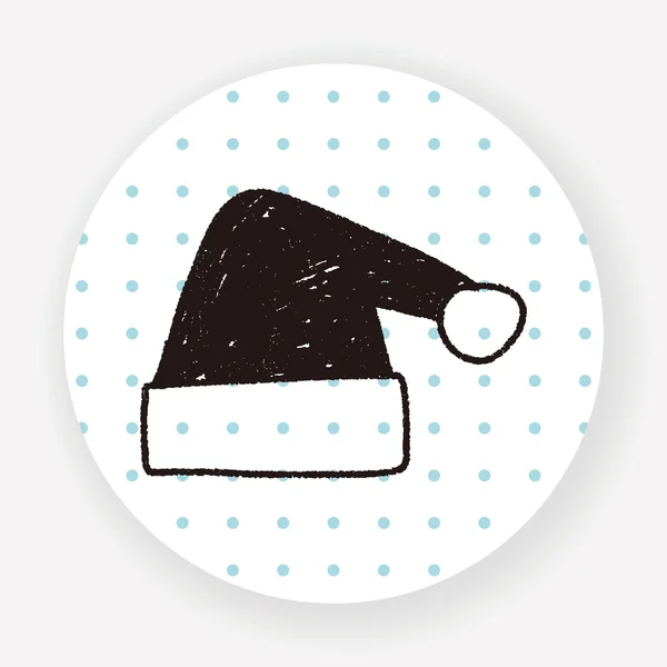 Χριστούγεννα Καπέλο Doodle Σχέδιο — Διανυσματικό Αρχείο