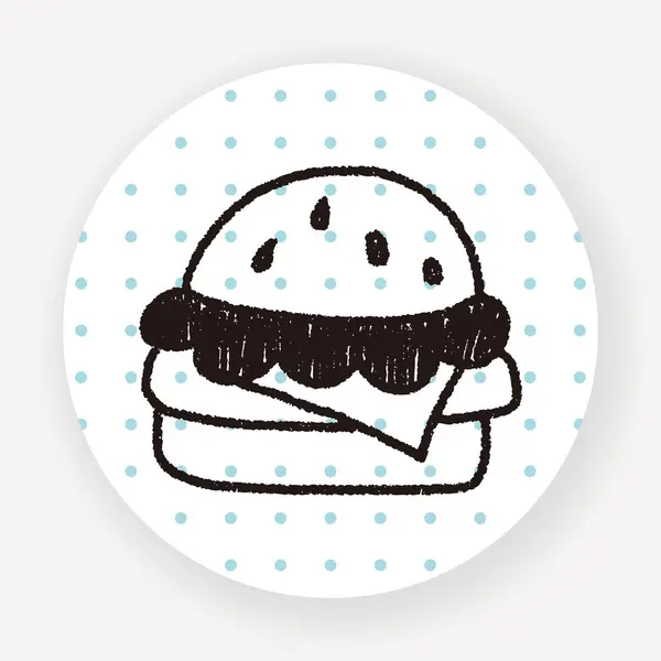 Hamburger Flaches Symbol Isoliert Auf Weißem Hintergrund Vektor Illustration — Stockvektor