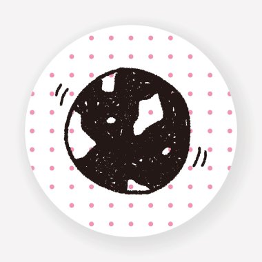 Doodle Earth vektör illüstrasyonu