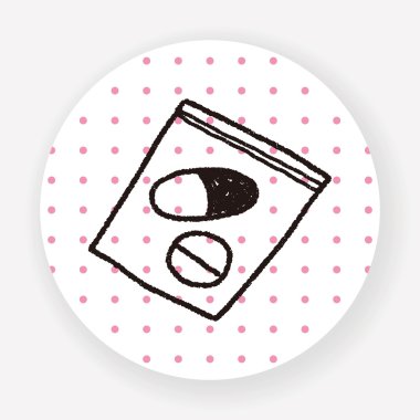 karalama hapı vektör illüstrasyonu