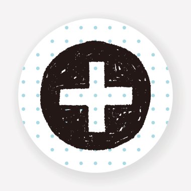 karalama çapraz vektör çizimi