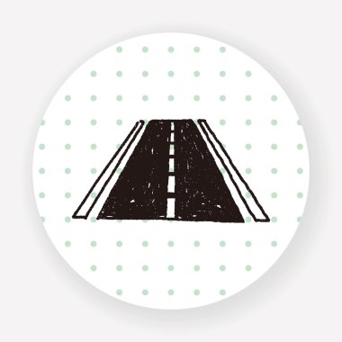 karalama yol vektör illüstrasyonu