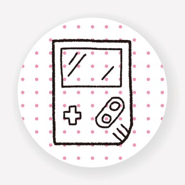 Doodle Konsolları vektör resimlemesi