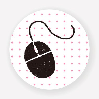 Doodle Mouse vektör çizimi