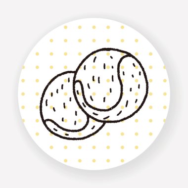 Tenis karalama vektör illüstrasyonu