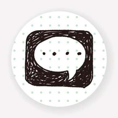 karalama konuşma vektörü illüstrasyonu