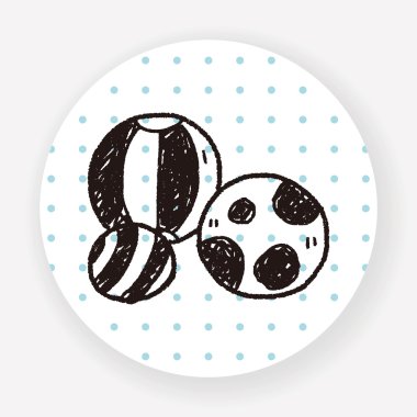 karalama oyuncağı top vektör çizimi