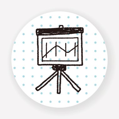 Beyaz arkaplan, vektör, illüstrasyon üzerinde karalama tahtası düz simgesi izole