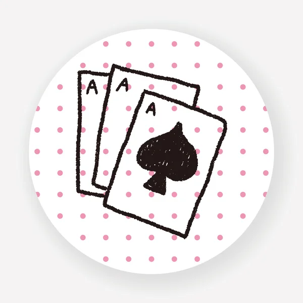 Play Cards Flat Icon Isolated White Background Vector Illustration — ストックベクタ