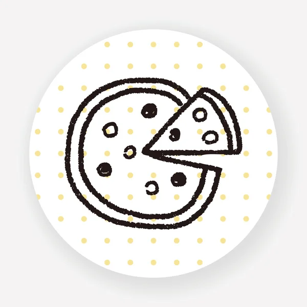 Doodle Pizza Vector Ilustración — Archivo Imágenes Vectoriales