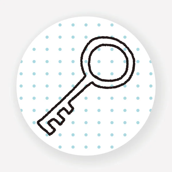 Doodle Key Vektor Illustration — Stock vektor