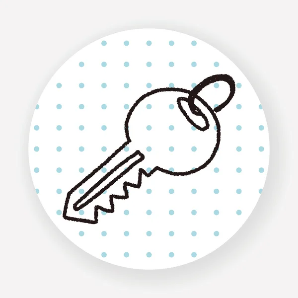 Doodle Key Vector Ilustración — Archivo Imágenes Vectoriales