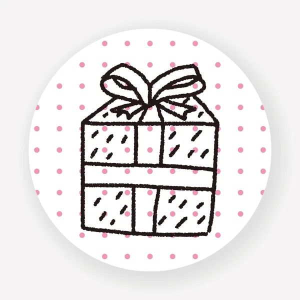 Doodle Gift Vector Illustratie — Stockvector