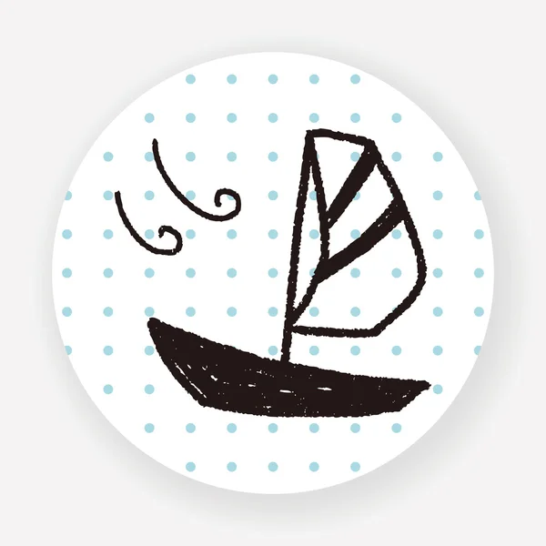 ドードル帆船のベクトル図 — ストックベクタ